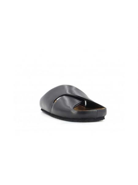 Leder sandale Elena Iachi schwarz