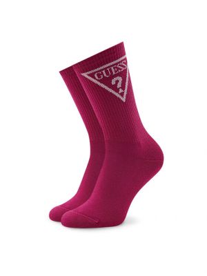Ψηλές κάλτσες Guess ροζ