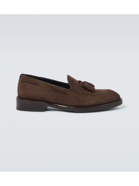 Loafers i mocka Brioni brun