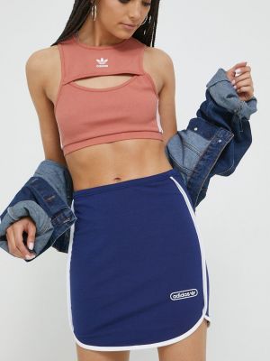 Mini suknja Adidas Originals plava