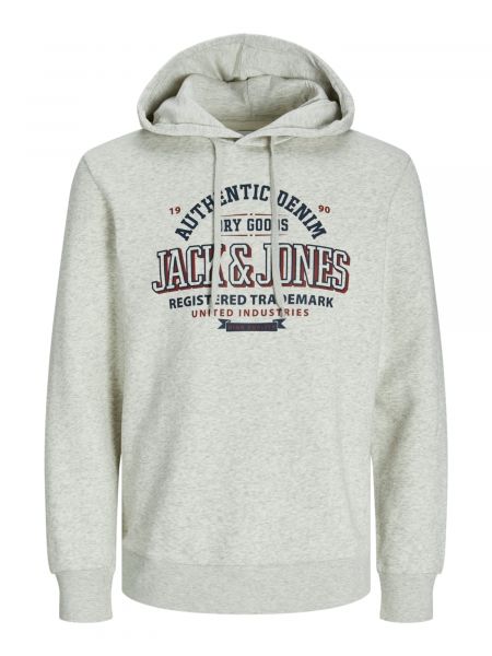 Meleret sweatshirt Jack & Jones hvid