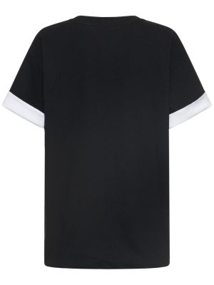 Bavlněné tričko jersey Bottega Veneta černé