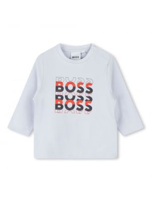 T-shirt con stampa a maniche lunghe Boss Kidswear blu