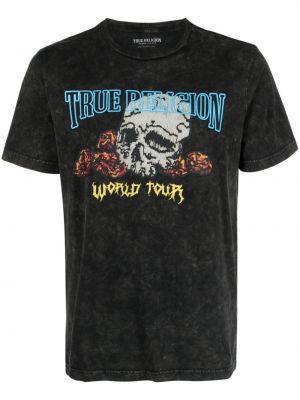 T-shirt con stampa True Religion grigio