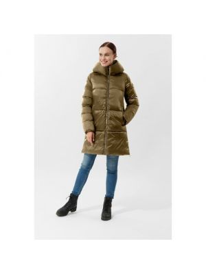 Куртка MADZERINI, демисезон/зима, средней длины, капюшон, 44 зеленый