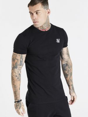 Базовая футболка Essential Short Sleeve Muscle Fit SIKSILK черный