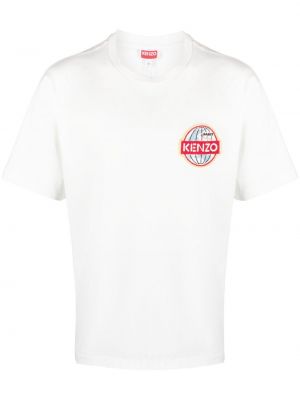 Bombažna majica Kenzo bela