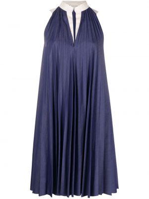 Kleid mit plisseefalten Zeus+dione blau