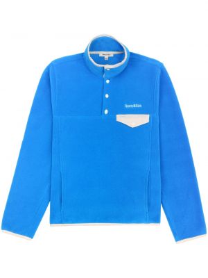 Hímzett fleece melegítő felső Sporty & Rich kék