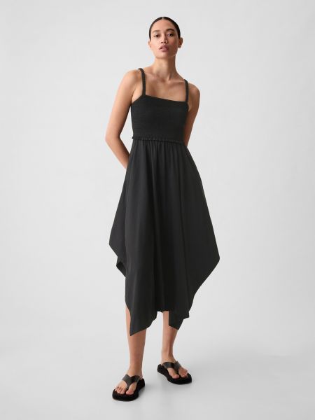 Midi šaty Gap černé