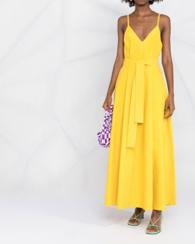 Kleid mit v-ausschnitt P.a.r.o.s.h. gelb