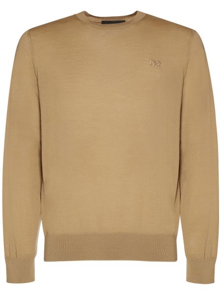 Suéter de lana Dsquared2 beige