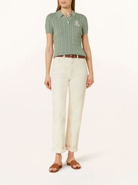 Трикотажная рубашка Lauren Ralph Lauren зеленая