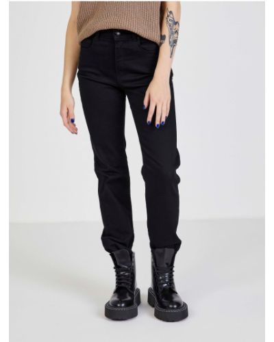 Priliehavé džínsy s rovným strihom Replay čierna