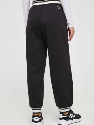Sportovní kalhoty s aplikacemi Ea7 Emporio Armani černé