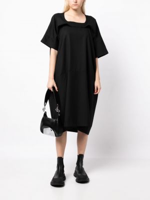 Asimetriškas vilnonis midi suknele Marina Yee juoda