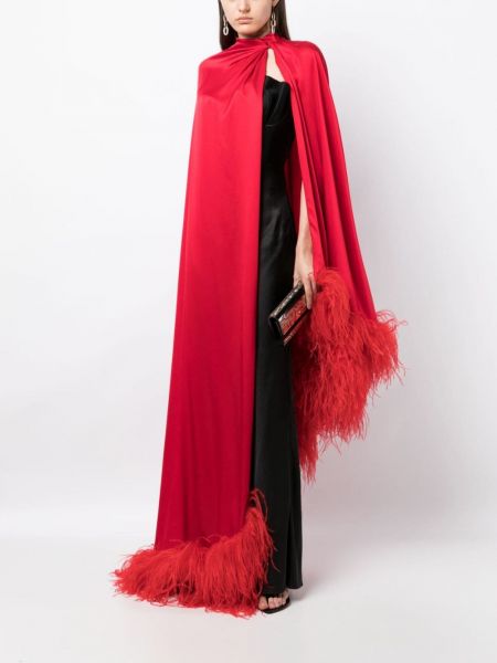 Manteau en satin asymétrique Rachel Gilbert rouge