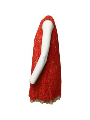 Vestido de algodón Miu Miu Pre-owned rojo