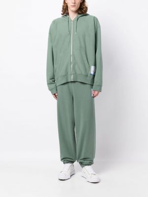Haftowane spodnie sportowe relaxed fit Maison Mihara Yasuhiro zielone