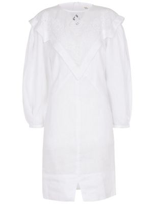 Mini vestido de lino Marant Etoile blanco