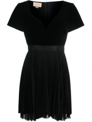 Kleid mit plisseefalten Gucci schwarz