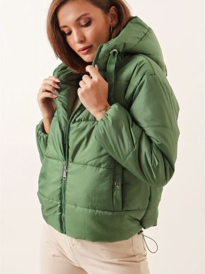 Kapucnis kabát By Saygı zöld