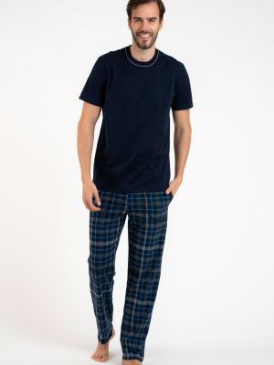 Pantaloni cu imagine cu mâneci scurte Italian Fashion albastru