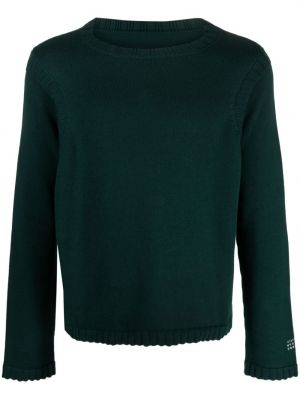 Bombažni pulover Mm6 Maison Margiela zelena