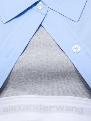 Памучна риза Alexander Wang синьо