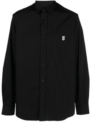 Haftowana koszula Burberry czarna