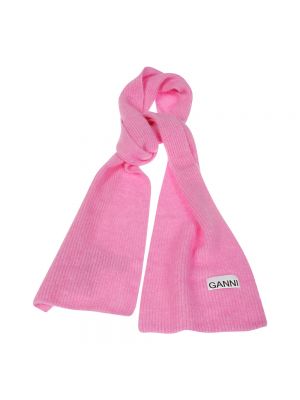 Sciarpa di lana Ganni rosa