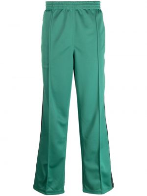 Pruhované rovné kalhoty Needles zelené