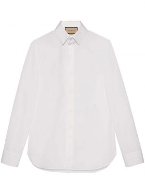 Camicia ricamata Gucci bianco