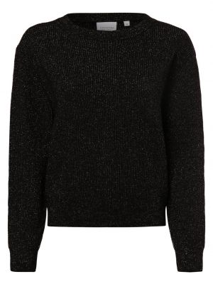 Dzianinowy sweter wełniany Comma Casual Identity czarny