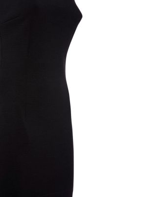 Džerzej vlnené mini šaty Dolce & Gabbana čierna