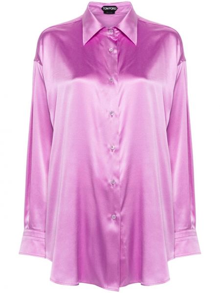 Marškiniai satino Tom Ford violetinė