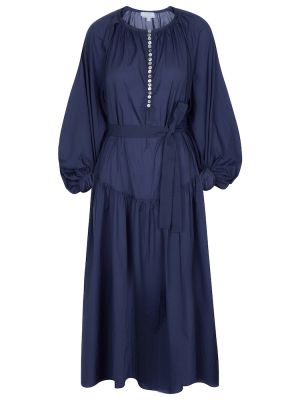 Sukienka midi bawełniana Deveaux New York niebieska