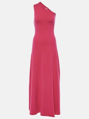 Sukienka midi z kaszmiru Extreme Cashmere różowa