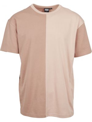 Argyle mintás póló Urban Classics rózsaszín