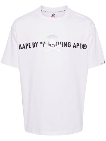 Bavlnené tričko Aape By *a Bathing Ape® biela