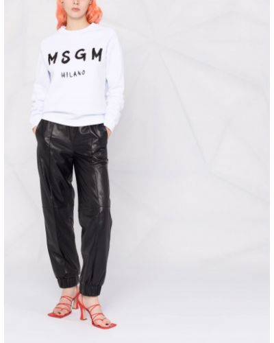 Sweatshirt mit rundhalsausschnitt mit print Msgm