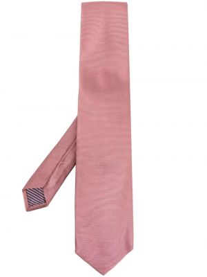 Μεταξωτή γραβάτα με κέντημα Etro ροζ