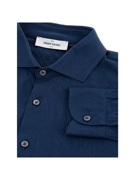 Camisa manga larga Gran Sasso azul