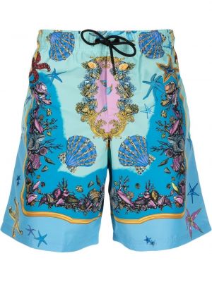 Trykt shorts Versace blå