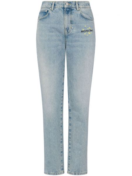 Straight fit jean pantolon Moschino Jeans mavi