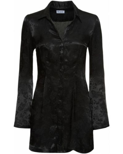 Viskózové mini šaty Musier Paris - černá