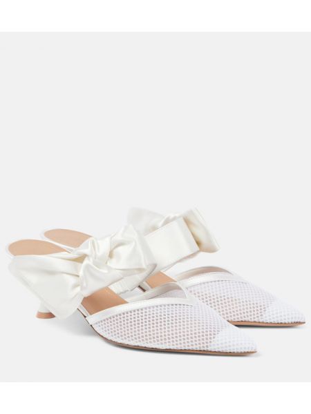 Mules arco in mesh Malone Souliers bianco