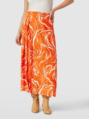 Długa spódnica Selected Femme pomarańczowa