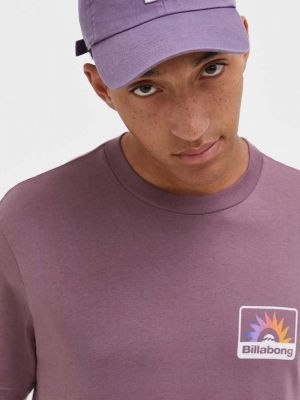 Bavlněné tričko Billabong fialové