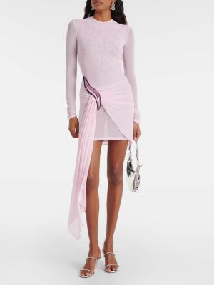 Asymmetrisches kleid mit drapierungen David Koma pink